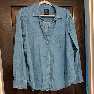 GAP Blue Button Down Shirt for Women